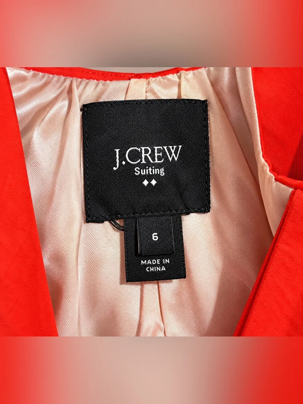 Crew Suiting Pleated Dress Orange Cotton Stretch Scoop Neck Size 6